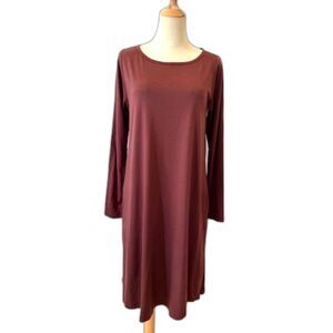 Wool& Merino Rowena Swing Wool Dress Long Sleeves Medium Long Pockets